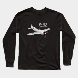 WW2 P-47 Thunderbolt Airplane Long Sleeve T-Shirt